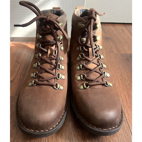 BORN Blaine Brown Leather Water-Resistant Lace-Up Hiking Walking Boots - Picture 3 of 12